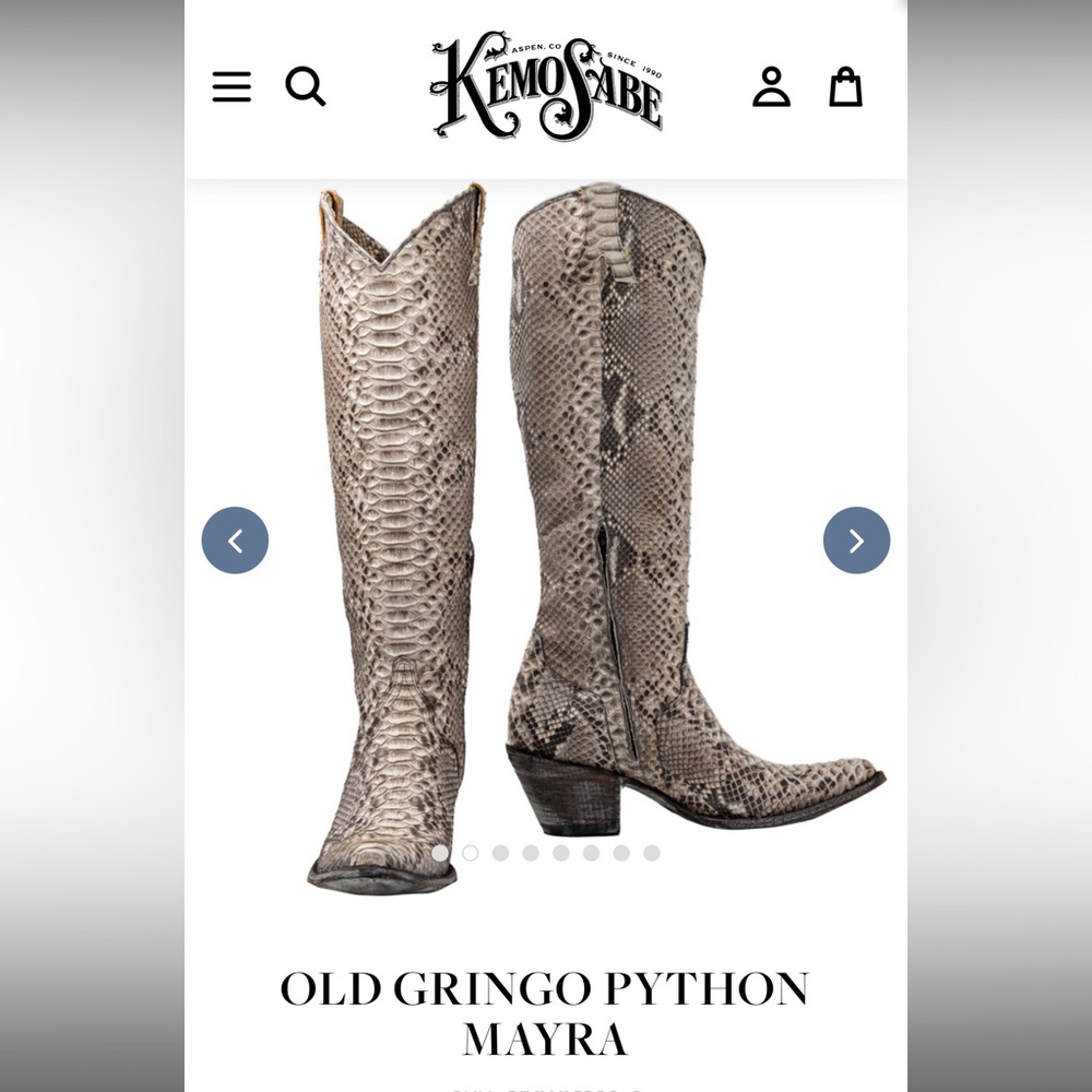 Python Boots from the famous Kemo Sabe in Aspen!